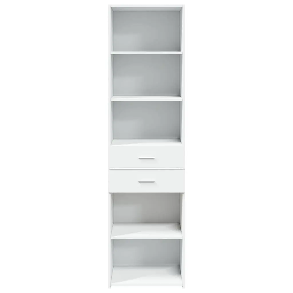 Highboard Storage Cabinet White Modern Engineered Wood Cupboard