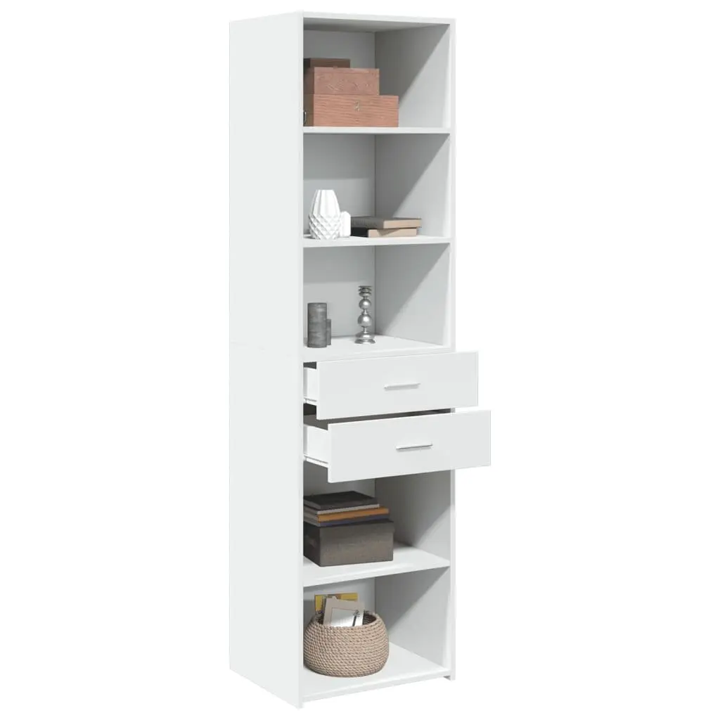 Highboard Storage Cabinet White Modern Engineered Wood Cupboard