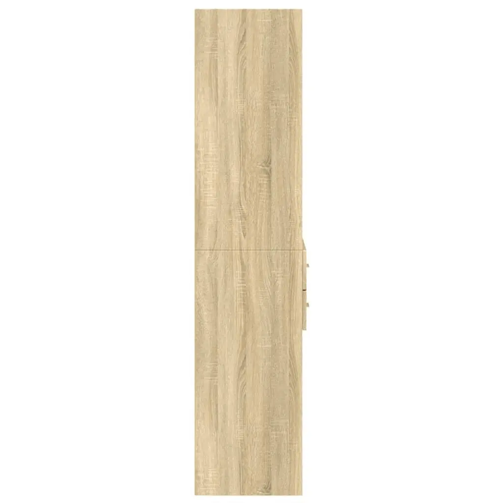 Highboard Sideboard Storage Cabinet Brown Engineered Wood 70x42.5x185cm Modern