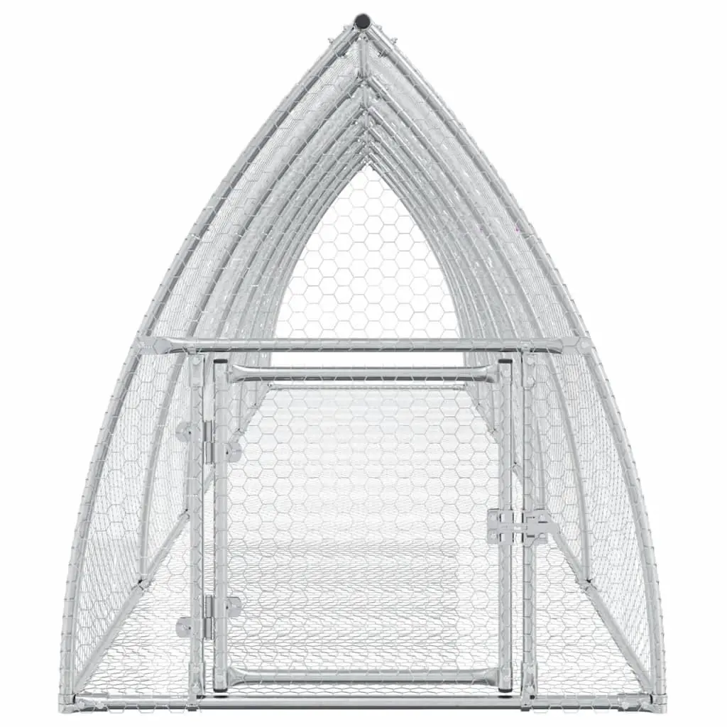 Rabbit Hutch Outdoor Enclosure Small Animal Cage 105 x 600 x 120 cm Silver