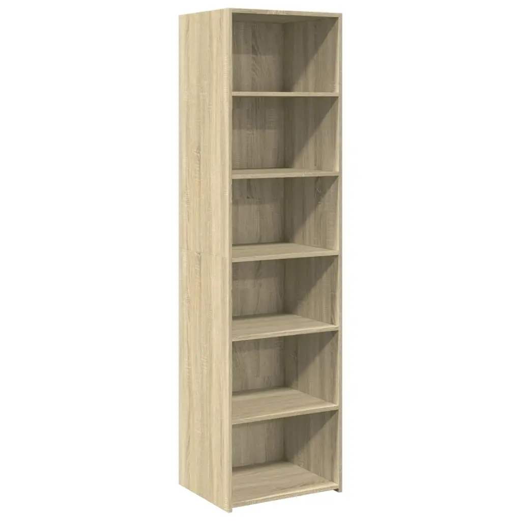 Highboard Storage Cabinet 50x41x185 cm Brown Engineered Wood Sideboard Buffet
