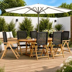 Reliable 7-Piece Outdoor Dining Set with Comfort and Value