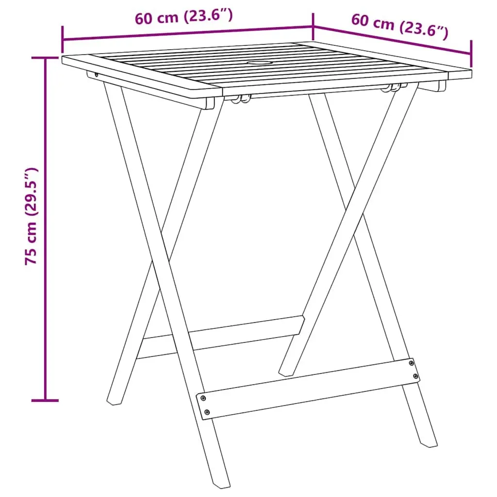 Bistro Set Made from Solid Acacia Wood
