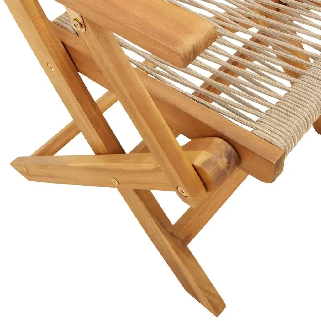 3 Piece Bistro Set Beige Outdoor Garden Furniture Foldable Table Chairs Balcony