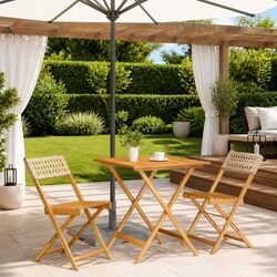 Beige Rattan Bistro Set: Stylish and Functional Outdoor Furniture