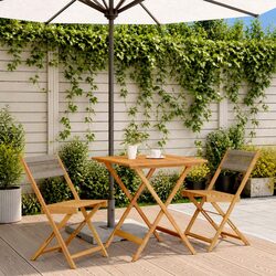 Warm and Reliable Grey Bistro Set for Outdoor Use