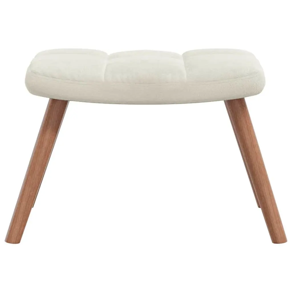 Rocking Chair with Footstool in Cream Velvet