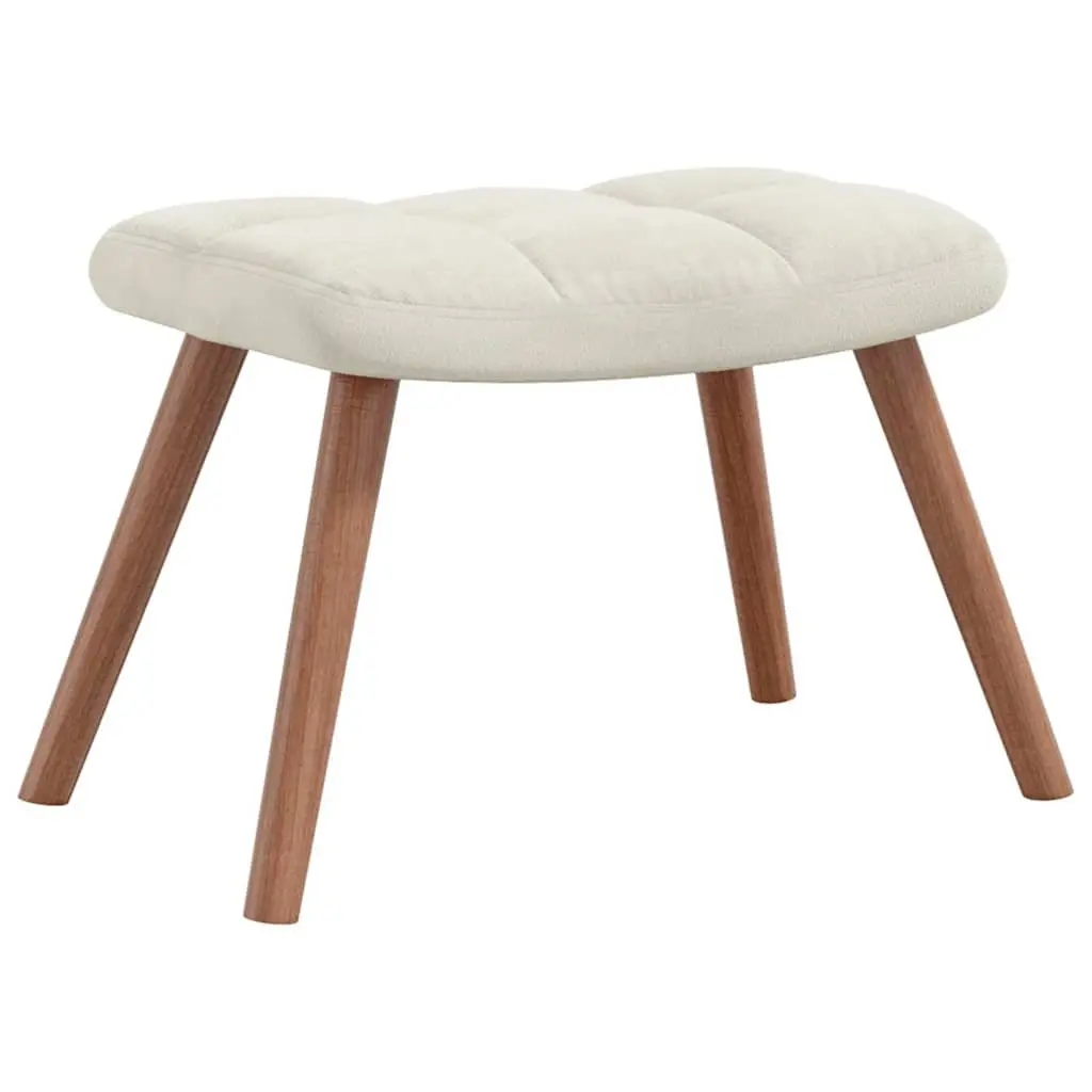Rocking Chair with Footstool in Cream Velvet
