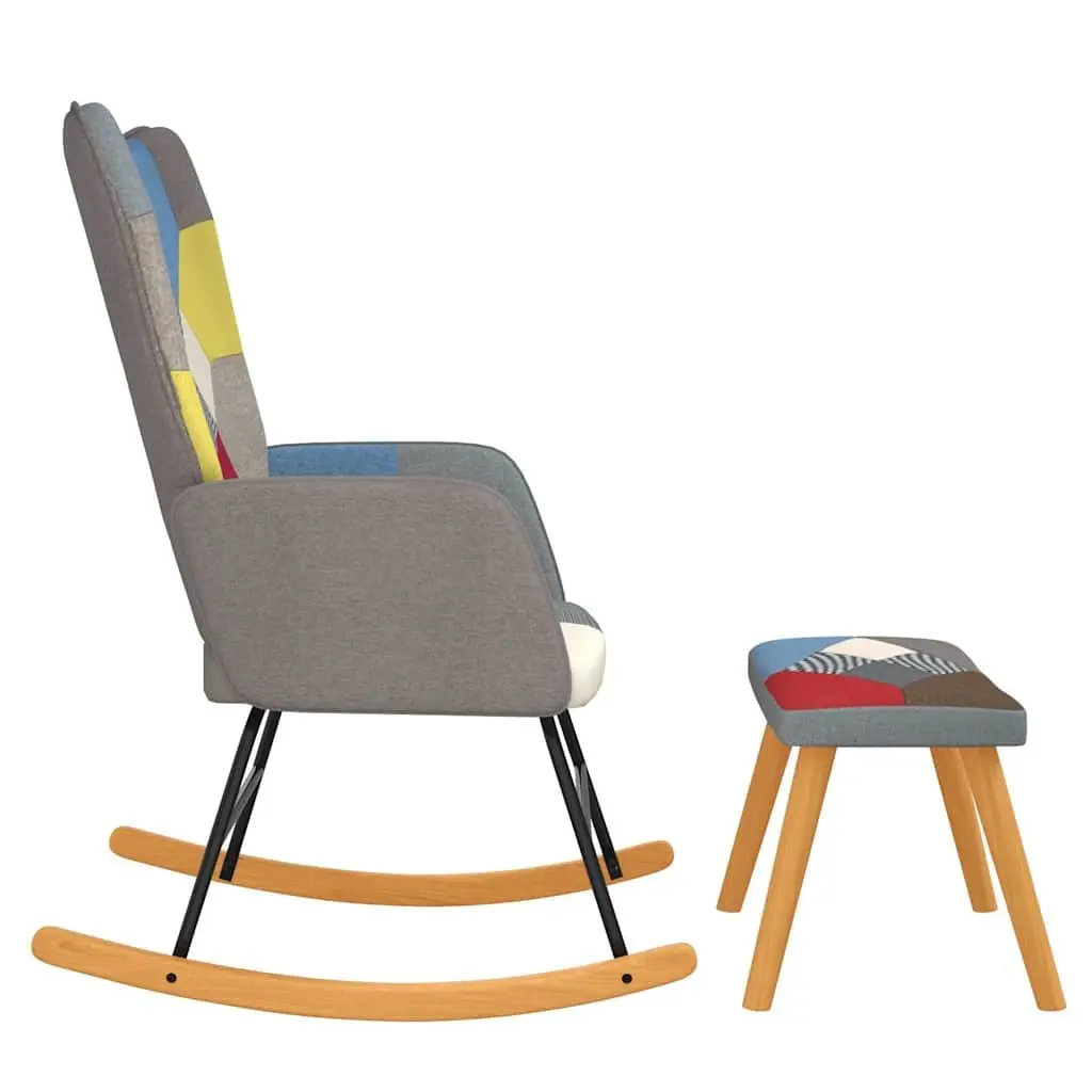Rocking Chair with Stool for Home Relaxation