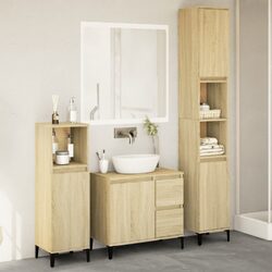 Reliable 3 Piece Brown Bathroom Furniture Set