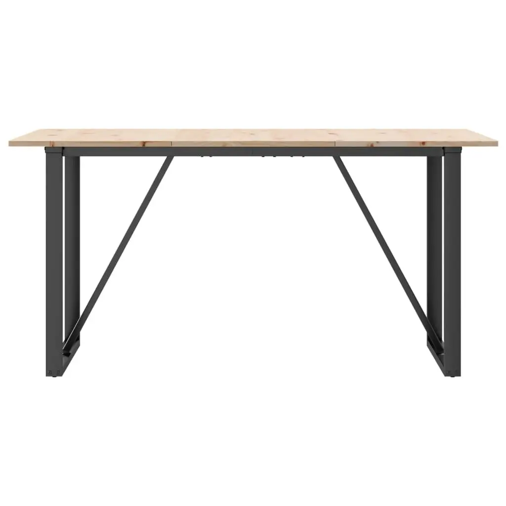 Dining Table O-Frame 140x80x75 cm in Brown