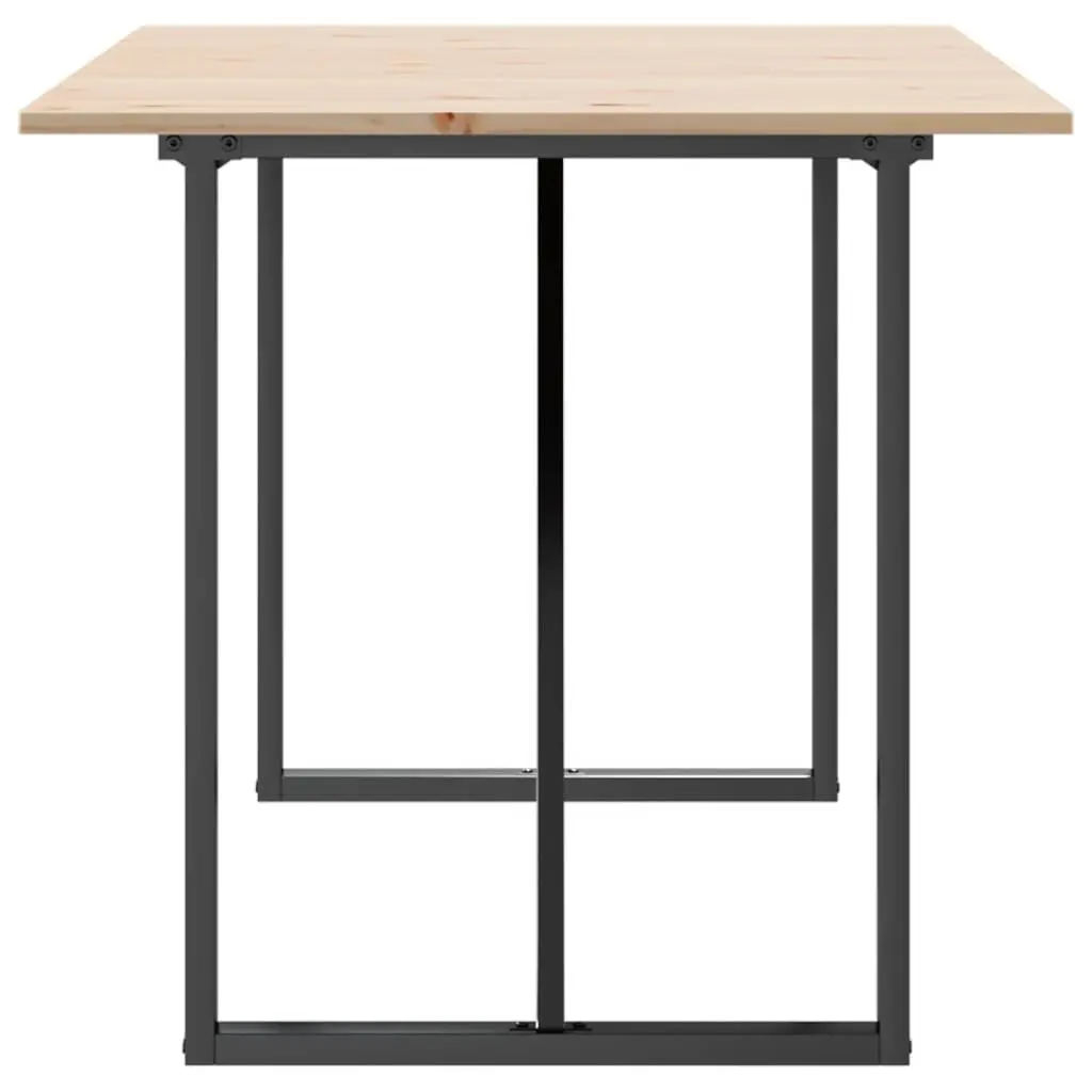 Dining Table O-Frame 140x80x75 cm in Brown