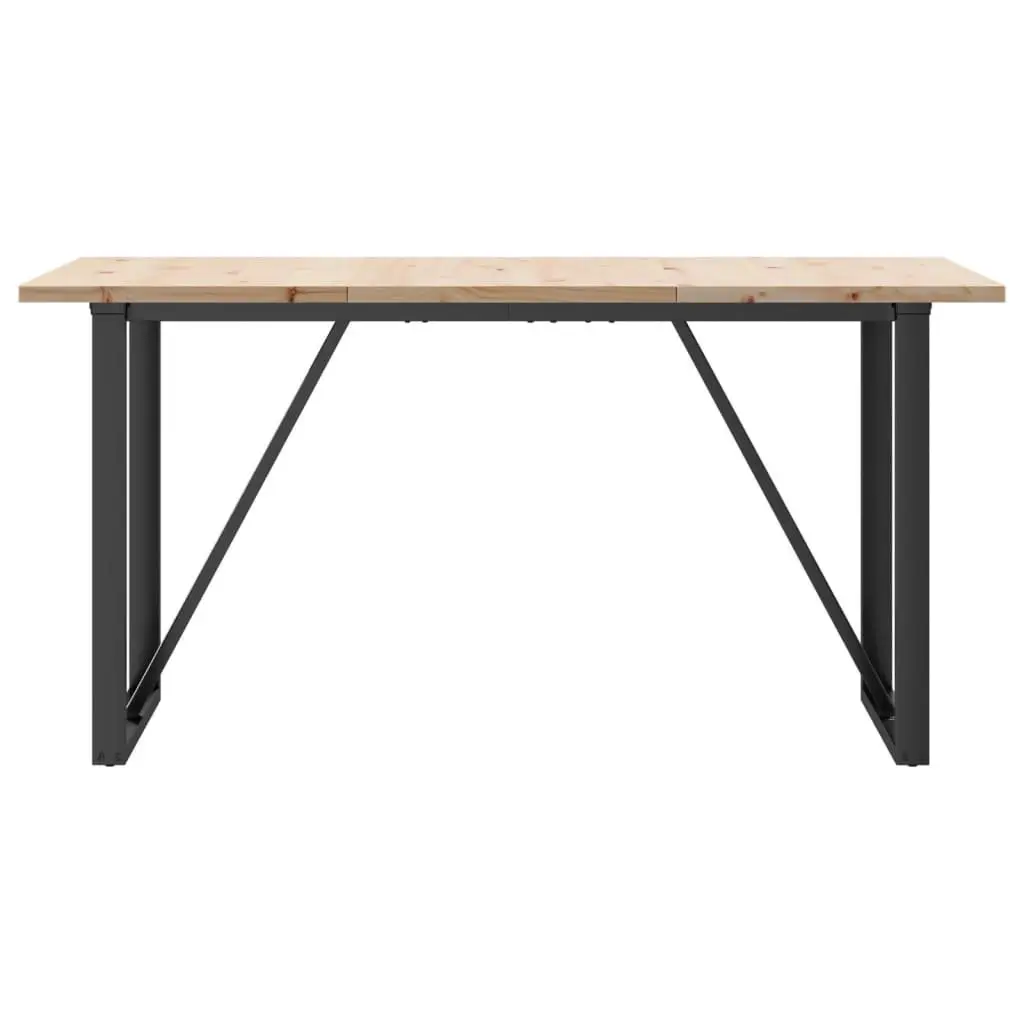 Solid Wood Dining Table with O-Frame