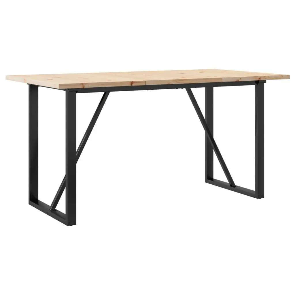 Solid Wood Dining Table with O-Frame