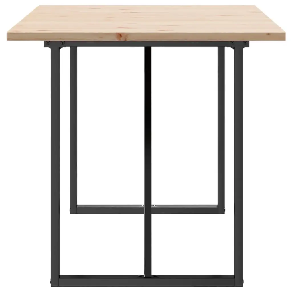 Solid Wood Dining Table with O-Frame