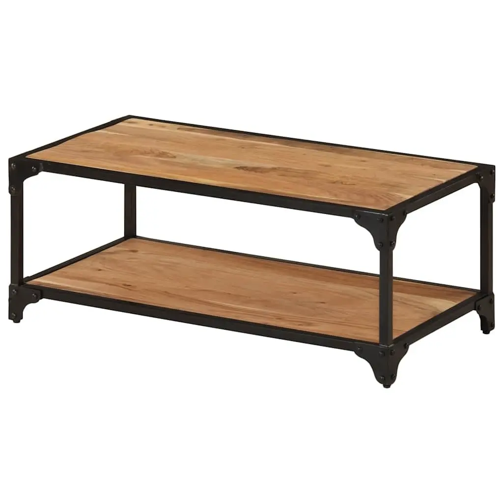Coffee Table Vintage Style Solid Acacia Wood 90x45x35cm Brown Living Room Furniture