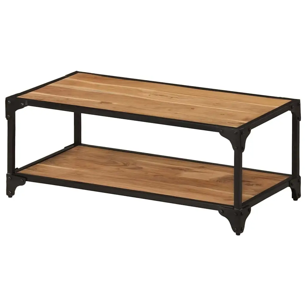 Coffee Table Vintage Style Solid Acacia Wood 90x45x35cm Brown Living Room Furniture