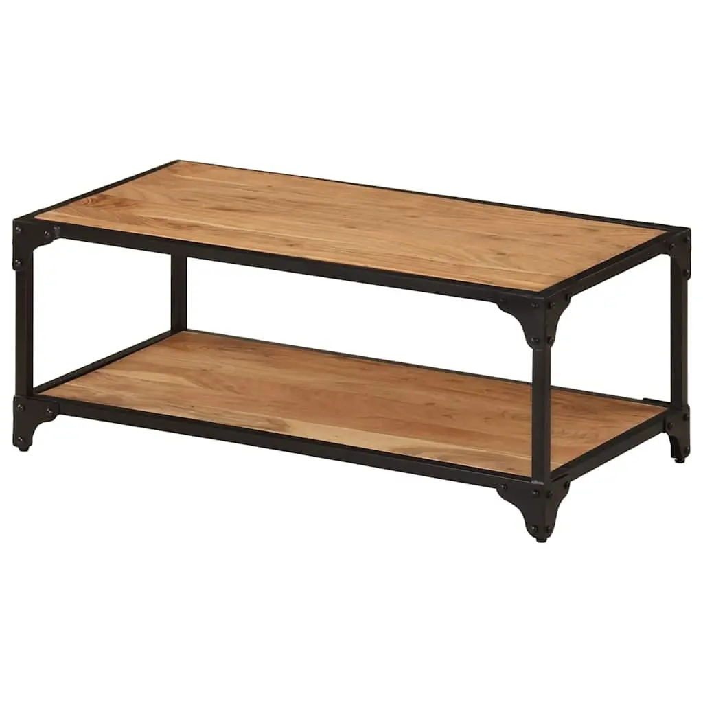 Coffee Table Vintage Style Solid Acacia Wood 90x45x35cm Brown Living Room Furniture