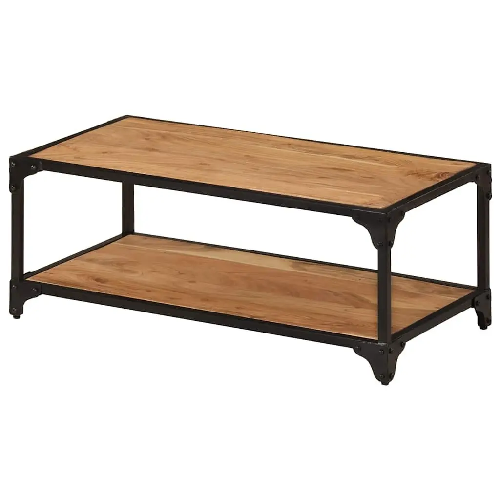 Coffee Table Vintage Style Solid Acacia Wood 90x45x35cm Brown Living Room Furniture