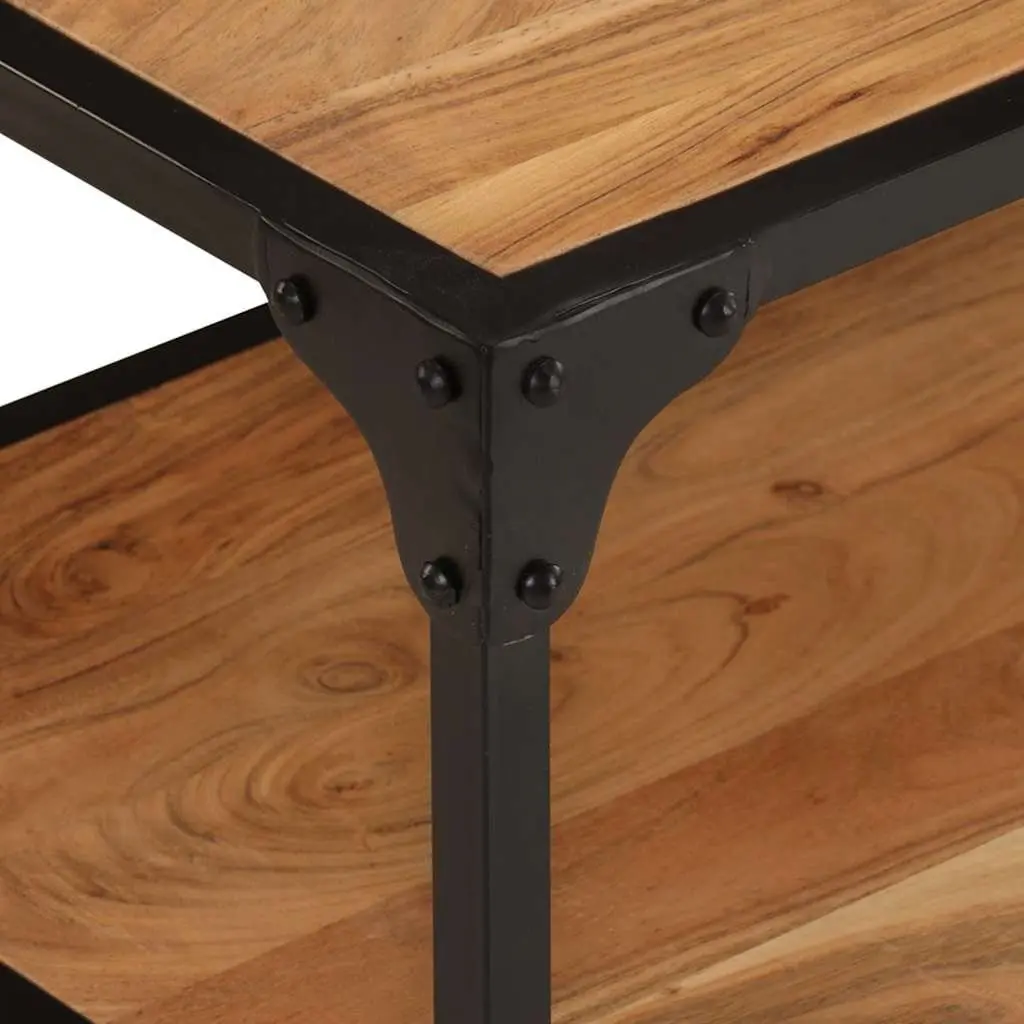 Coffee Table Vintage Style Solid Acacia Wood 90x45x35cm Brown Living Room Furniture