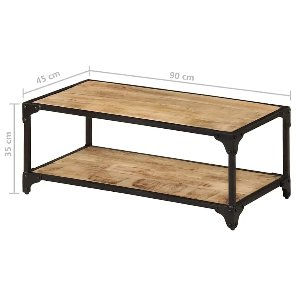 Coffee Table Living Room 90x45x35cm Solid Mango Wood Brown