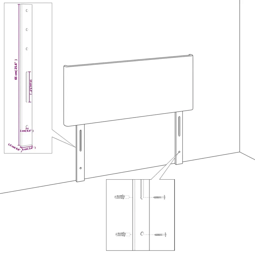 Double Bed Frame with Headboard Grey Fabric 137x187cm Bedroom Furniture