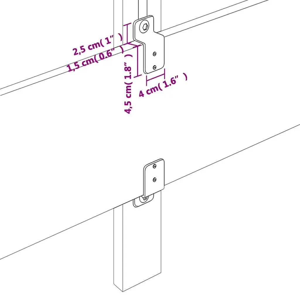 Grey Fabric Double Bed Frame with Solid Support