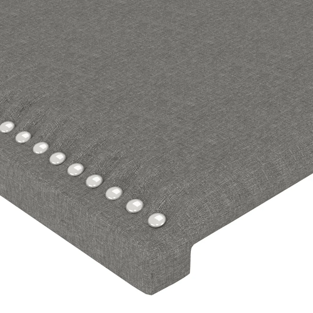 Grey Fabric Double Bed Frame with Solid Support