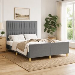 Comfortable and Reliable Grey Double Bed Frame