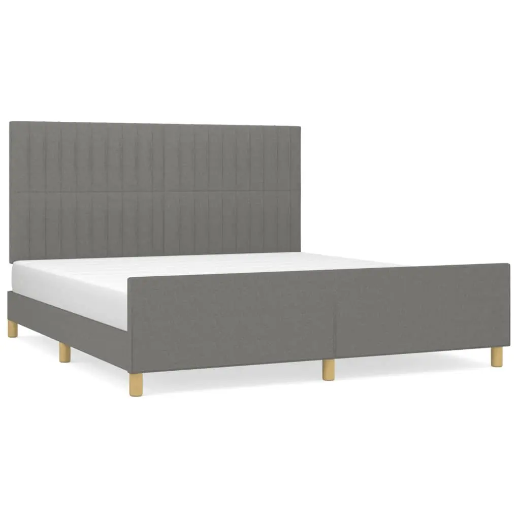 Grey Fabric Queen Bed Frame for Comfort and Support