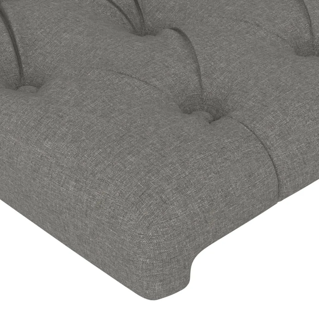 Queen Bed Frame with Grey Fabric Headboard 152x203cm