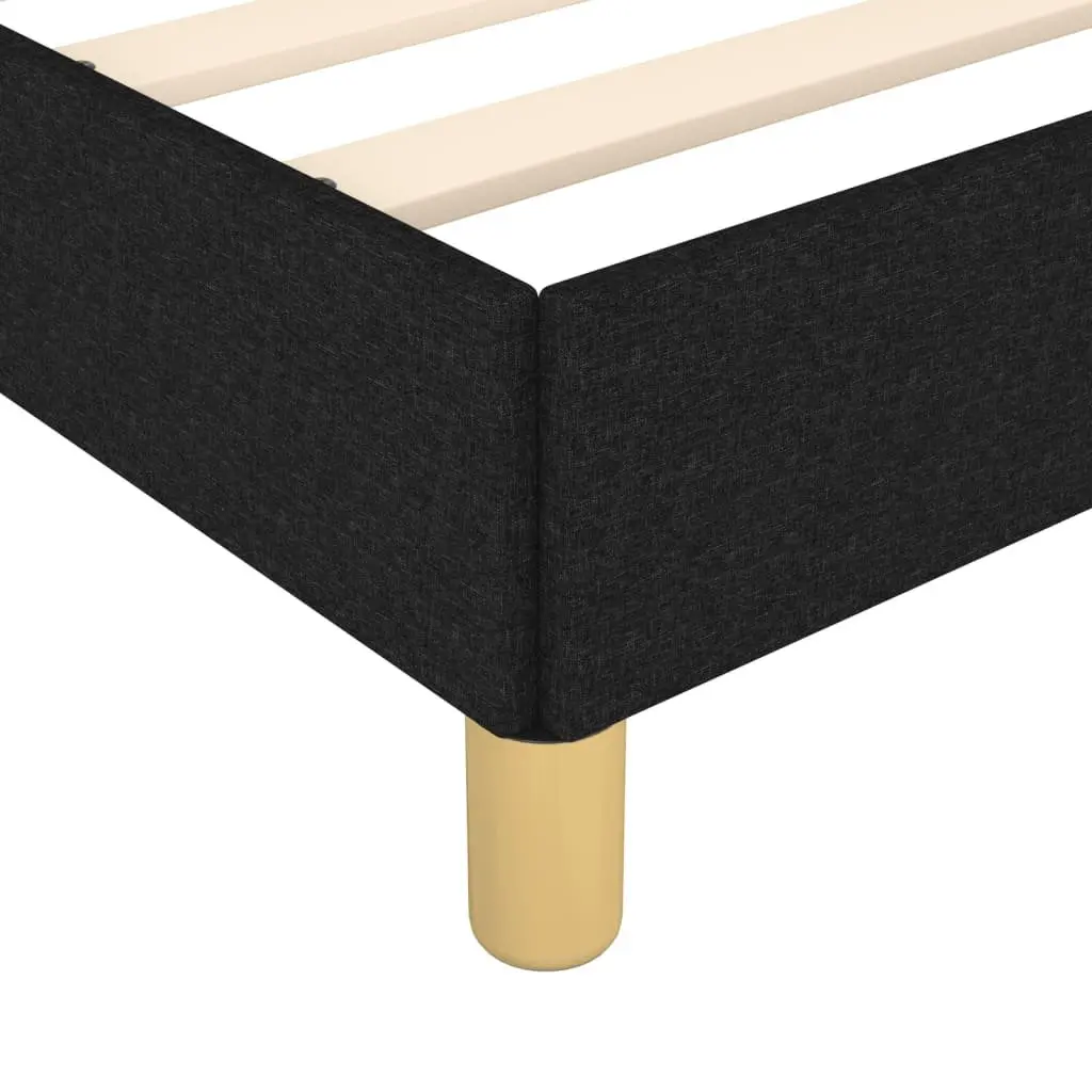 Queen Bed Frame Black Fabric 152x203 cm Bedroom Furniture