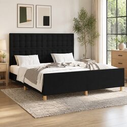 Comfort and Value: Queen Bed Frame with Black Headboard