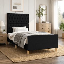 Warm and Reliable King Single Bed Frame with Headboard