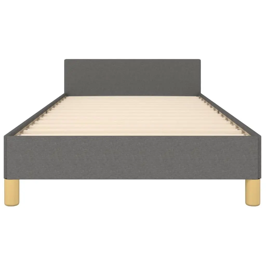 Bed Frame King Single Size Grey Fabric 107x203 cm