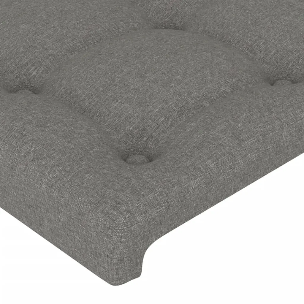 Bed Frame King Single Size Grey Fabric 107x203 cm