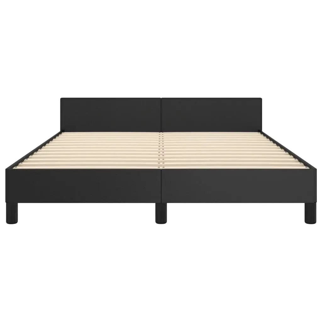 Double Bed Frame in Black Faux Leather