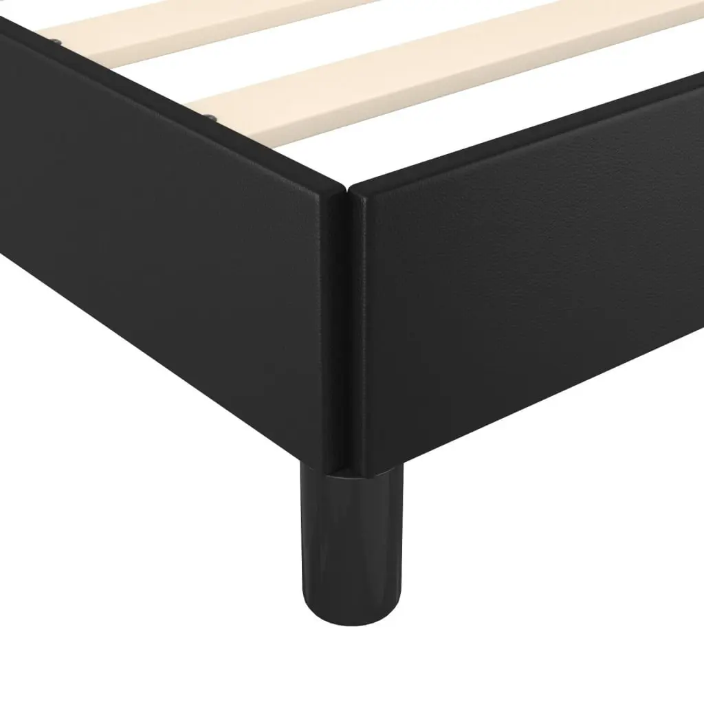 Double Bed Frame in Black Faux Leather