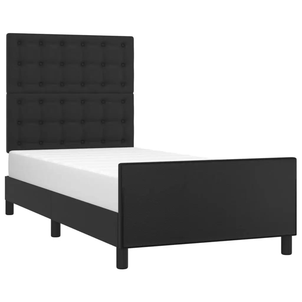 King Single Bed Frame with Velvet Headboard