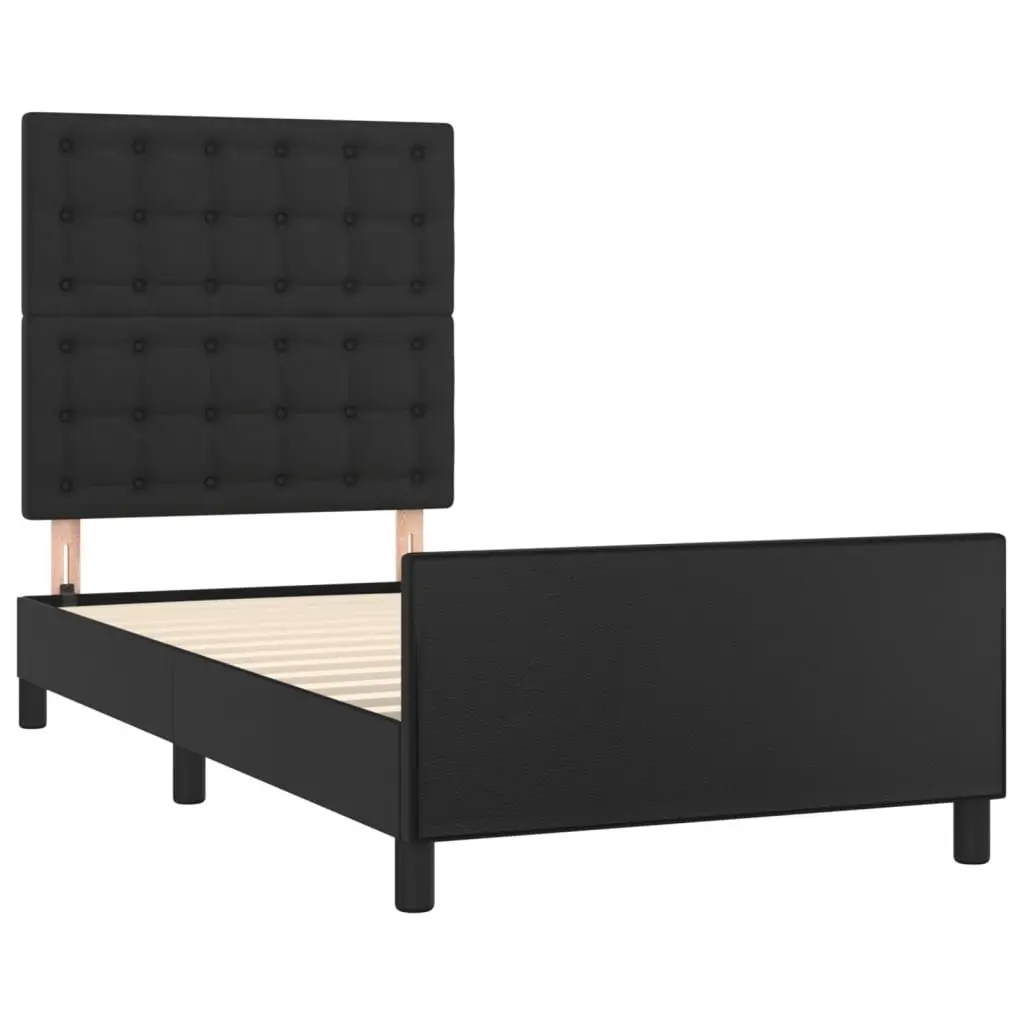 King Single Bed Frame with Velvet Headboard