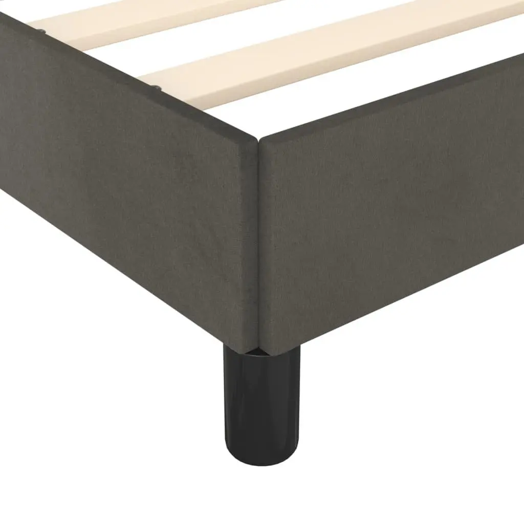 Dark Grey Velvet Queen Bed Frame for Comfort