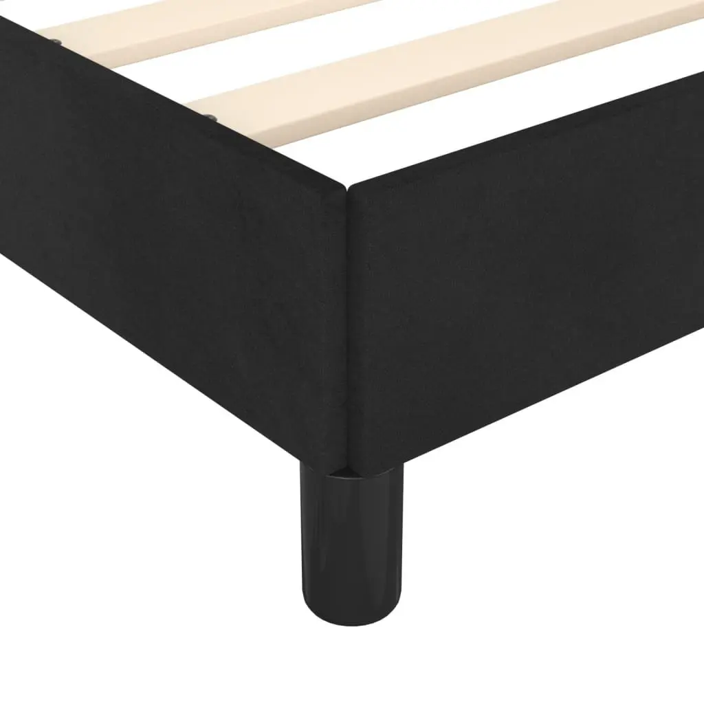 Queen Bed Frame with Supportive Velvet Headboard