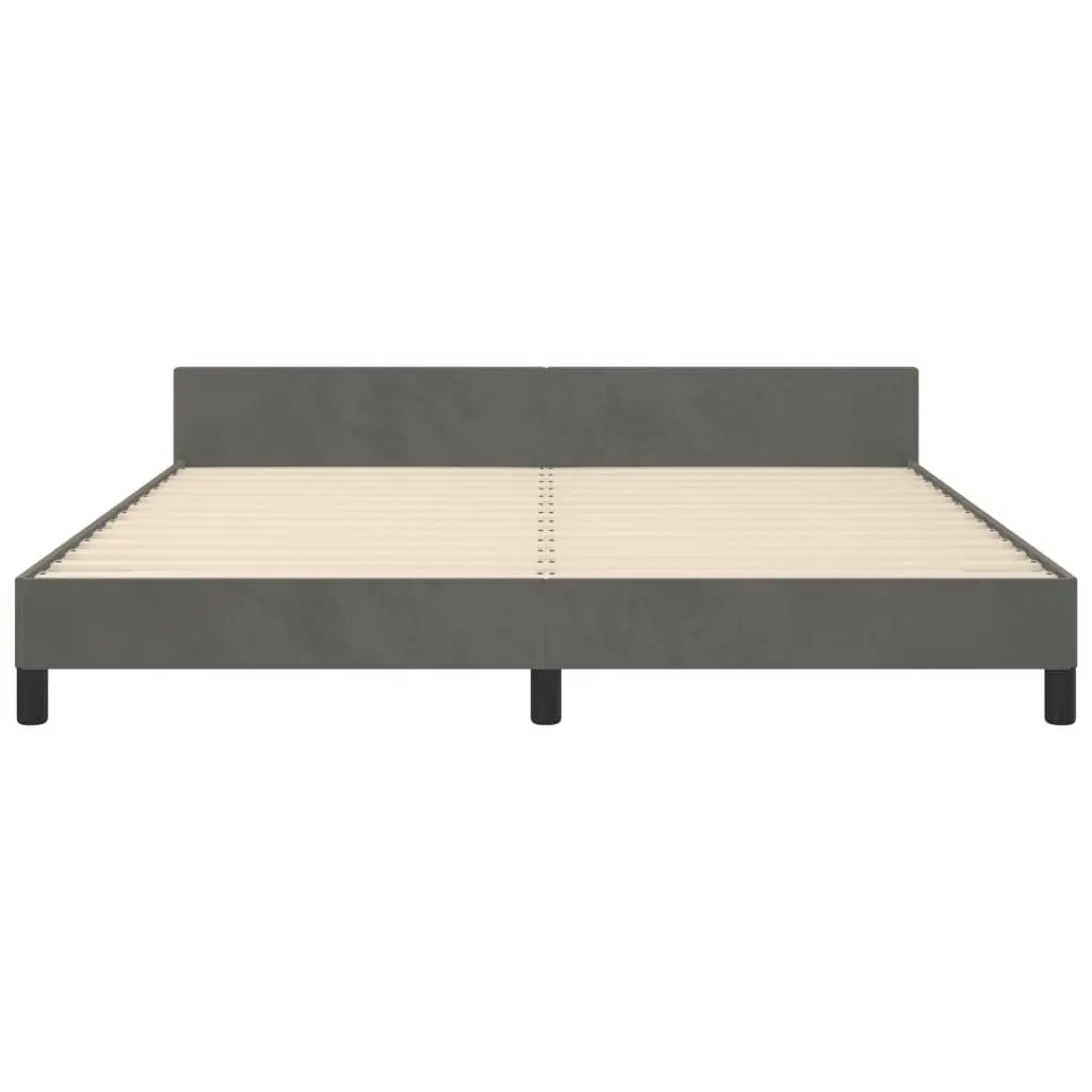 Dark Grey Velvet Queen Bed Frame for Restful Sleep