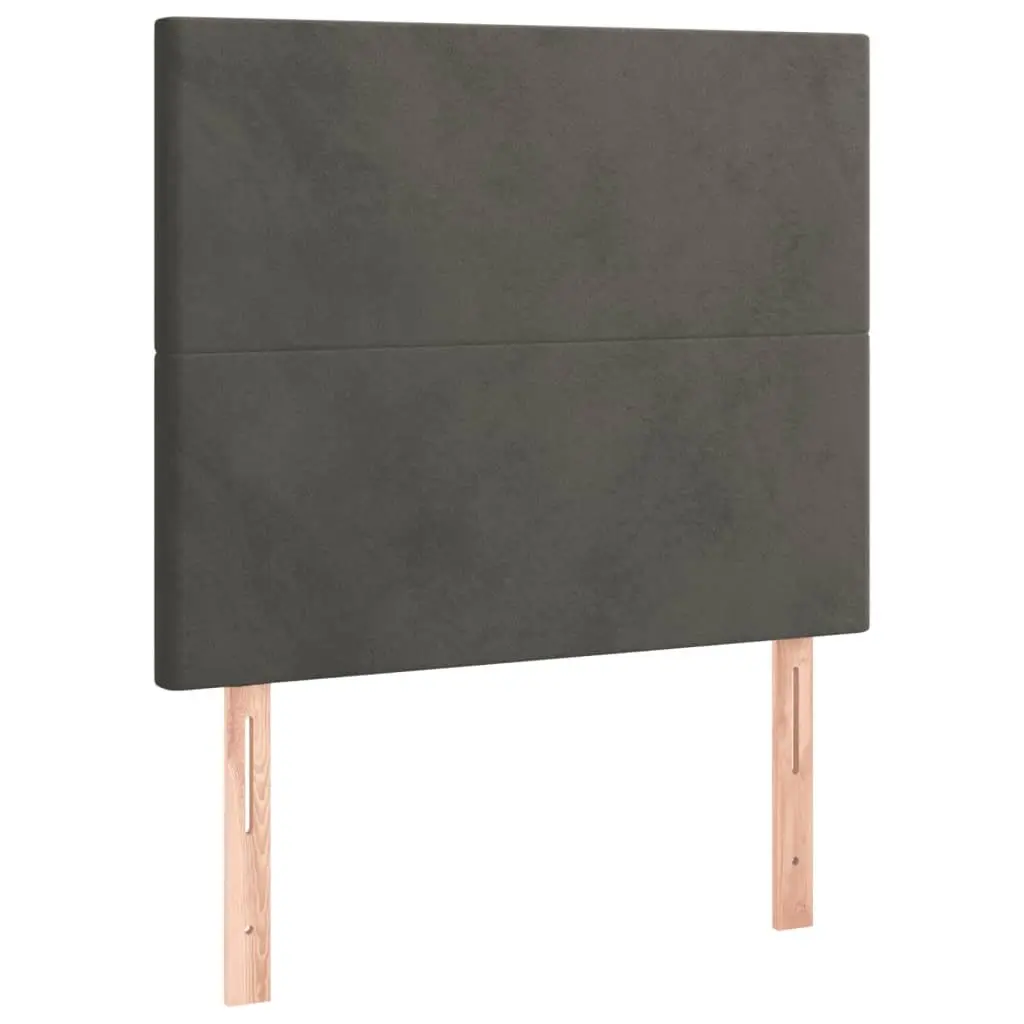 King Single Bed Frame Grey Velvet 107x203cm Bedroom Furniture