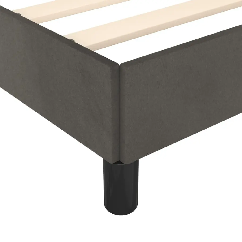 King Single Bed Frame Grey Velvet 107x203cm Bedroom Furniture