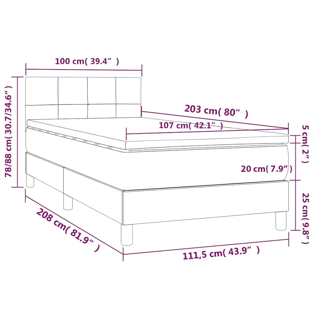Box Spring Bed with Pocket Mattress