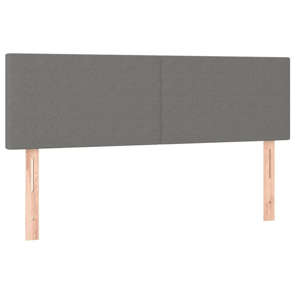 Box Spring Bed Queen Size with Pocket Spring Mattress Grey Fabric Headboard