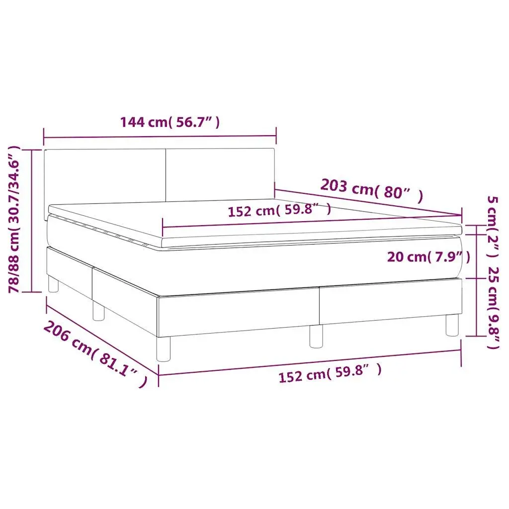 Queen Size Box Spring Bed with Pocket Springs