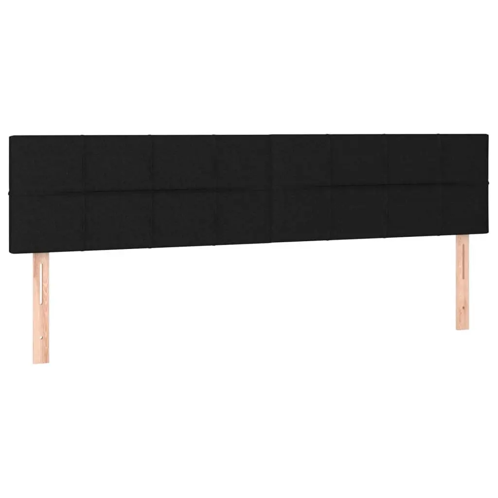 Black Velvet Box Spring Bed with Integrated Pocket Spring Mattress Queen Size 153x203cm
