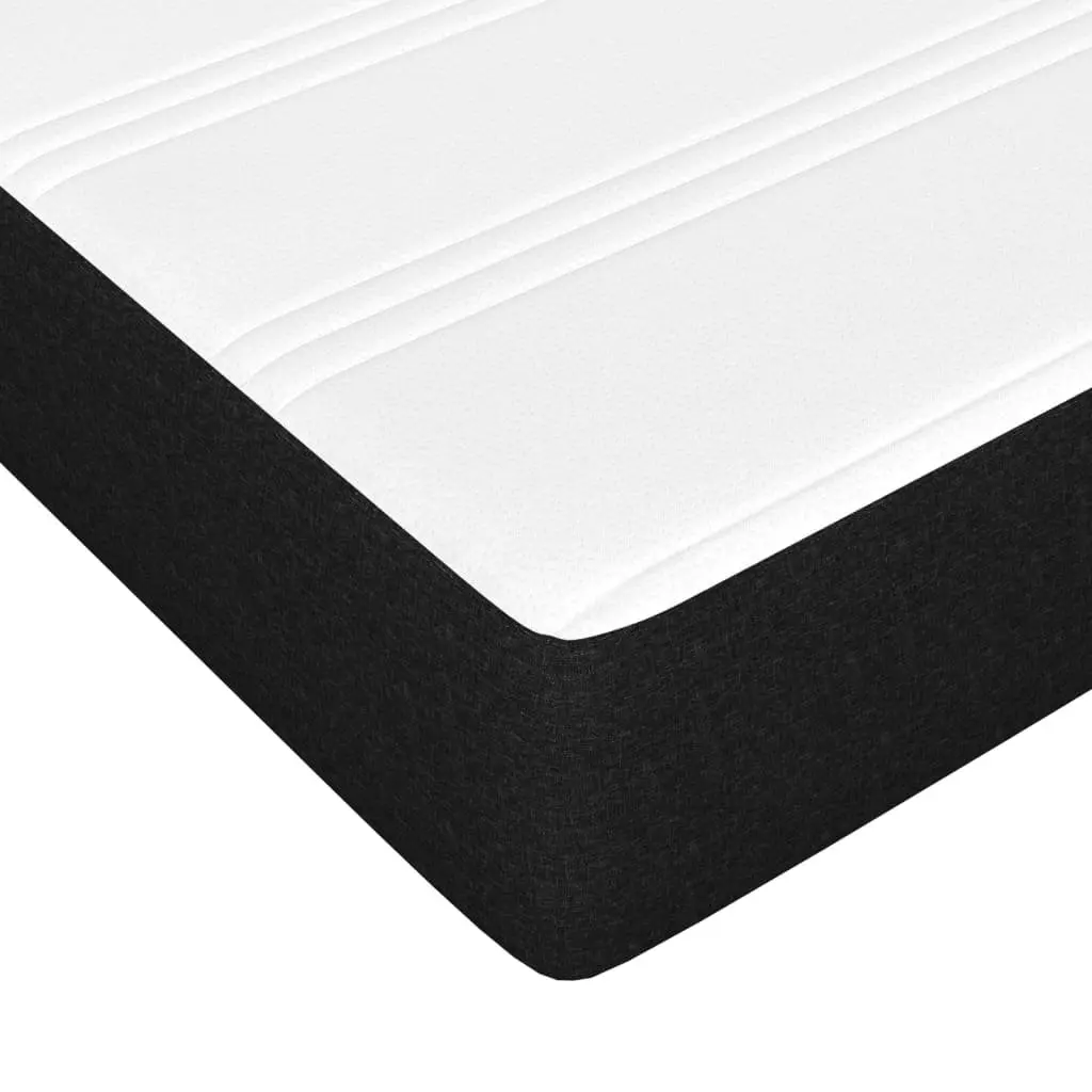 King Single Box Spring Bed with Pocket Spring Mattress Adjustable Headboard Black
